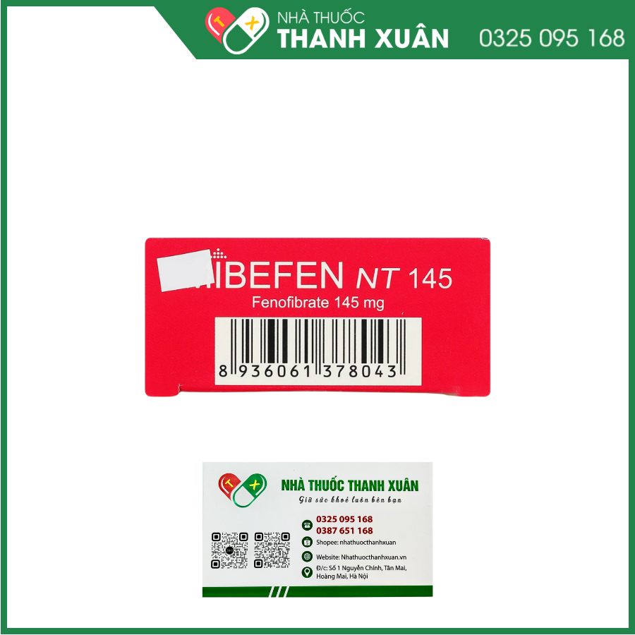 Mibefen NT 145 điều trị tăng triglycerid huyết nặng